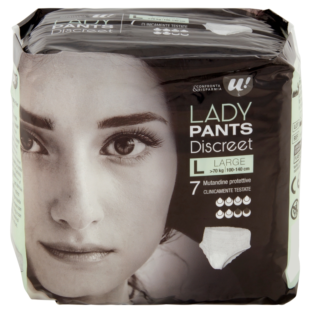 Lady Pants Discreet Large U! Confronta e Risparmia - 7 Pezzi